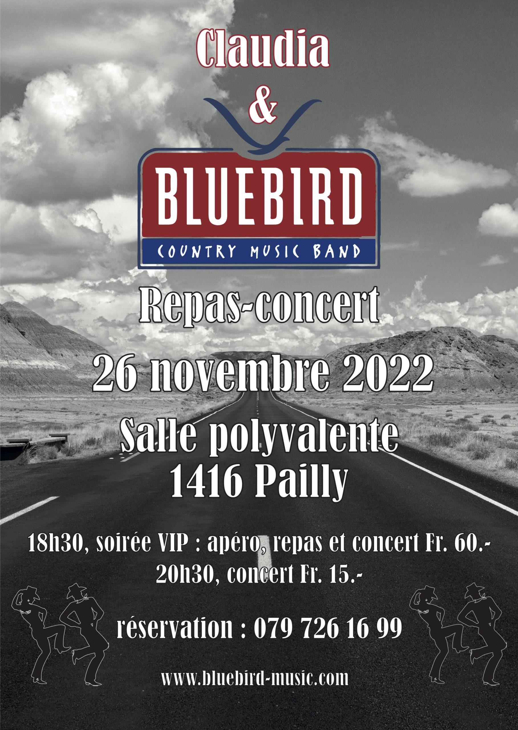 souper concert Blubird country music band, 26 novembre 232022